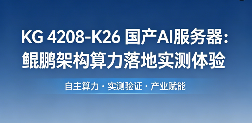 KG 4208-K26 国产AI服务器：鲲鹏架构算力落地实测体验